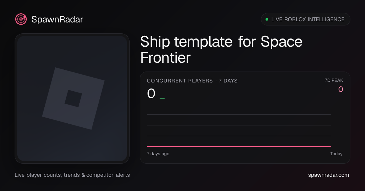Ship template for Space Frontier — Live Player Count & Stats | SpawnRadar