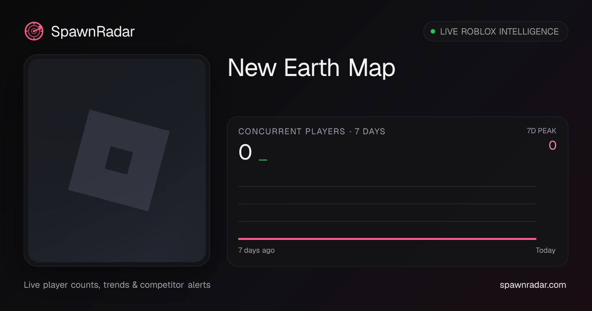 New Earth Map — Live Player Count & Stats | SpawnRadar